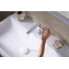 Mitigeur lavabo 110 Tecturis E  Fine CoolStart, bonde Push-Open Chromé Réf. 73020000