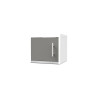 Porte pour meuble haut CLIPMETAL COLOR de 60 cm, Coloris Aluminium