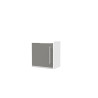 Porte pour meuble haut CLIPMETAL COLOR de 60 cm, Coloris Aluminium