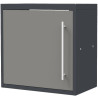 Porte pour meuble haut CLIPMETAL COLOR de 60 cm, Coloris Aluminium