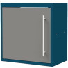 Porte pour meuble haut CLIPMETAL COLOR de 60 cm, Coloris Aluminium