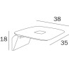 Siège relevable noir, TUV, 1.600 N 160 Kg anti bactérien Réf. AV036BNE