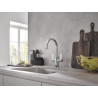 Évier en acier inoxydable K700 à encastrer par dessous Inox GROHE 31574SD1