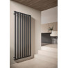 Radiateur eau chaude STEP V vertical Noir satiné 2000x670x107 1227W  Réf. SE120000630IR01001