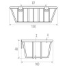 Porte-savon/éponge mural, fil inox D 4 mm, acier inoxydable, électro-poli réf. 065144