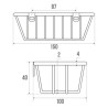 Porte-savon/éponge mural, fil inox D 4 mm, acier inoxydable, électro-poli réf. 065144
