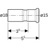 Réduction avec extrémité à emboîter D18-15mm, cuivre Réf 62303