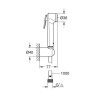Douchette intime Tempesta avec support mural finition blanche silverflex 1000 réf. 26355IL0