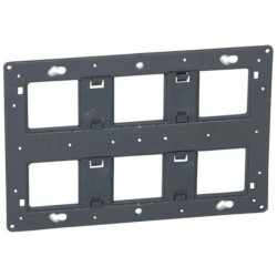 Support Batibox à vis pour Mosaic , Céliane ou Soliroc pour 2x3 postes ou 2x6 à 8 modules Ref 080266
