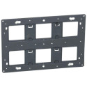 Support Batibox à vis pour Mosaic , Céliane ou Soliroc pour 2x3 postes ou 2x6 à 8 modules Ref 080266