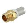 Manchon à sertir à visser mâle fixe Fluxo laiton diamètre 16x1/2mm réf. FLM1615M