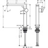 Mitigeur lavabo 240 Tecturis E Fine CoolStart, bonde Push-Open Noir mat Réf. 73070670
