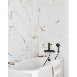 Panneau de revêtement mural Panostyle 120 x 255 cm Marbre blanc brillant Réf. E66120-D72