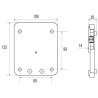 Platine de fixation pour rail, anthracite réf. 44713