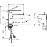 Mitigeur lavabo 80 Tecturis E  CoolStart avec tirette et vidage Noir mat Réf. 73002670