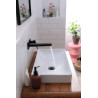 Mitigeur de lavabo encastré mural HG Metropol bec 225 mm poignée manette réf. 32526000