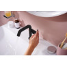Mitigeur lavabo 110 Tecturis S Fine CoolStart, bonde Push-Open Noir mat Réf. 73320670