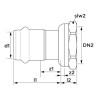 Raccord droit 2 pièces Diamètre 16 x 20x27 Réf. 6675031