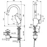 Mitigeur lavabo Okyris bec tube ht vidage polypro chrome réf. D0572AA