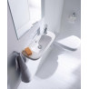 Abattant D-code blanc version longue charnières inox sans amortisseur de fermeture réf. 60310000