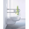Abattant D-code blanc version longue charnières inox sans amortisseur de fermeture réf. 60310000