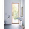 Abattant D-code blanc version longue charnières inox sans amortisseur de fermeture réf. 60310000