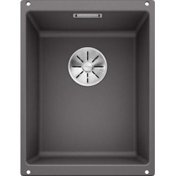 Cuve à intégrer sous plan en SILGRANITPuraDur BLANCOSUBLINE 320 U 1 Cuve sans égouttoir vidage 90 mm InFino manuel et siphon couleur gris rocher garantie 10 ans Réf. 523407