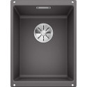 Cuve à intégrer sous plan en SILGRANITPuraDur BLANCOSUBLINE 320 U 1 Cuve sans égouttoir vidage 90 mm InFino manuel et siphon couleur gris rocher garantie 10 ans Réf. 523407