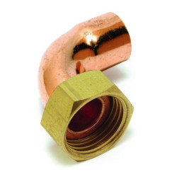 Raccord 2 pièces coudé douille Cu 15/21-16 8002AGcu (sachet de 2 pièces) ALTECH