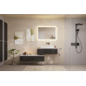 Mitigeur de lavabo Metropol - encastré mural - bec 225 mm - poignée manette - bonde à écoulement libre - finition noir chromé brossé Réf. 32526340