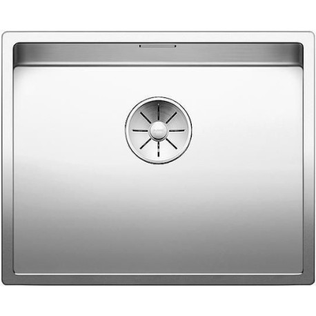 Evier à encastrer et/ou à fleur en inox lisse BLANCO CLARON 500 IF/A 1 cuve sans égouttoir vidage 90mm auto InFino et BLANCO PushControlet siphon couleur brossé aspect mat garantie à vie Réf. 521633