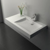 Vasque rectangulaire PALERMA D 81x 45,5 cm finition mat sans trop plein version mitigeur à droite Réf. NS-0209D