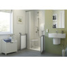 Siège de douche rabattables Série 4000 rembourré, large en U 580 x 485 x 640 mm, bleu réf. 04120P