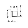 Set de finition robinet d'arrêt E 15 x 21 et 20 x 27, chromé réf. 31677000