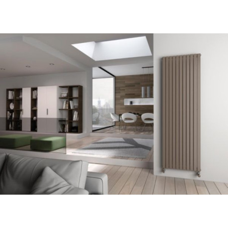 Radiateur eau chaude décoratif PIANO vertical Noir Graphite 700x456x38 358 W Réf. PI107000818A482A01