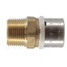Manchon à sertir à visser mâle fixe Fluxo laiton diamètre 32x1mm réf. FLM3226M