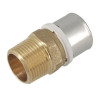 Manchon à sertir à visser mâle fixe Fluxo laiton diamètre 32x1mm réf. FLM3226M