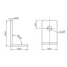 Equerre 90° 2 trous rails vm NOVIPRO