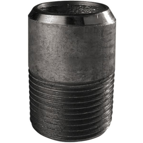 Demi-mamelon 530A tube soudé filetage conique longueur 100mm noir D20x27 réf.530AN10020