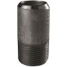 Demi-mamelon 530A tube soudé filetage conique longueur 100mm noir D20x27 réf.530AN10020