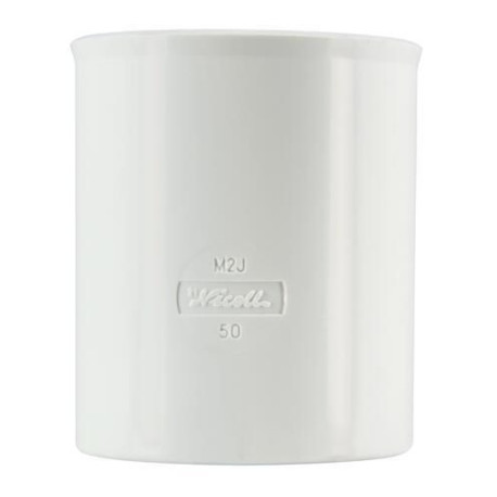 Manchon a butée femelle femelle diamètre 50mm blanc