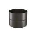 Tuyau rigide email noir raccord noir mat 12 cm d 125 réf. 344124