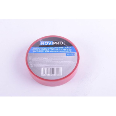 Adhésif électricien rouge 6022 10 m x 15 mm Novipro