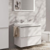 Mitigeur lavabo 110 Tecturis E  Fine CoolStart avec tirette et vidage Blanc mat Réf. 73023700