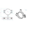 Collier  bis 2s ez  M8/10 75-79 mm NOVIPRO