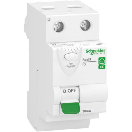 Resi9 xe - interrupteur différentiel - 2p - 63a - 30ma - type a - embrochable Réf R9ERA263