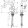 Mitigeur lavabo 110 Tecturis S Fine CoolStart avec tirette et vidage Chromé Réf. 73323000