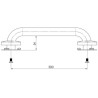 Barre droite inox diamètre 32 mm 300 mm libre service réf. 01260-LS
