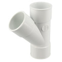 Culotte simple femelle femelle 45° diamètre 40mm blanc UBH144B