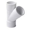 Culotte simple femelle femelle 45° diamètre 40mm blanc UBH144B